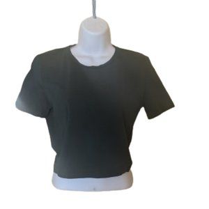 ---  ZARA Dark Green Crop top Size 28 Medium